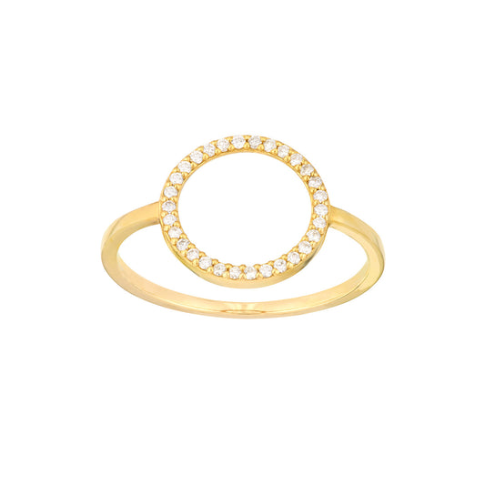 Open Diamond Circle Ring